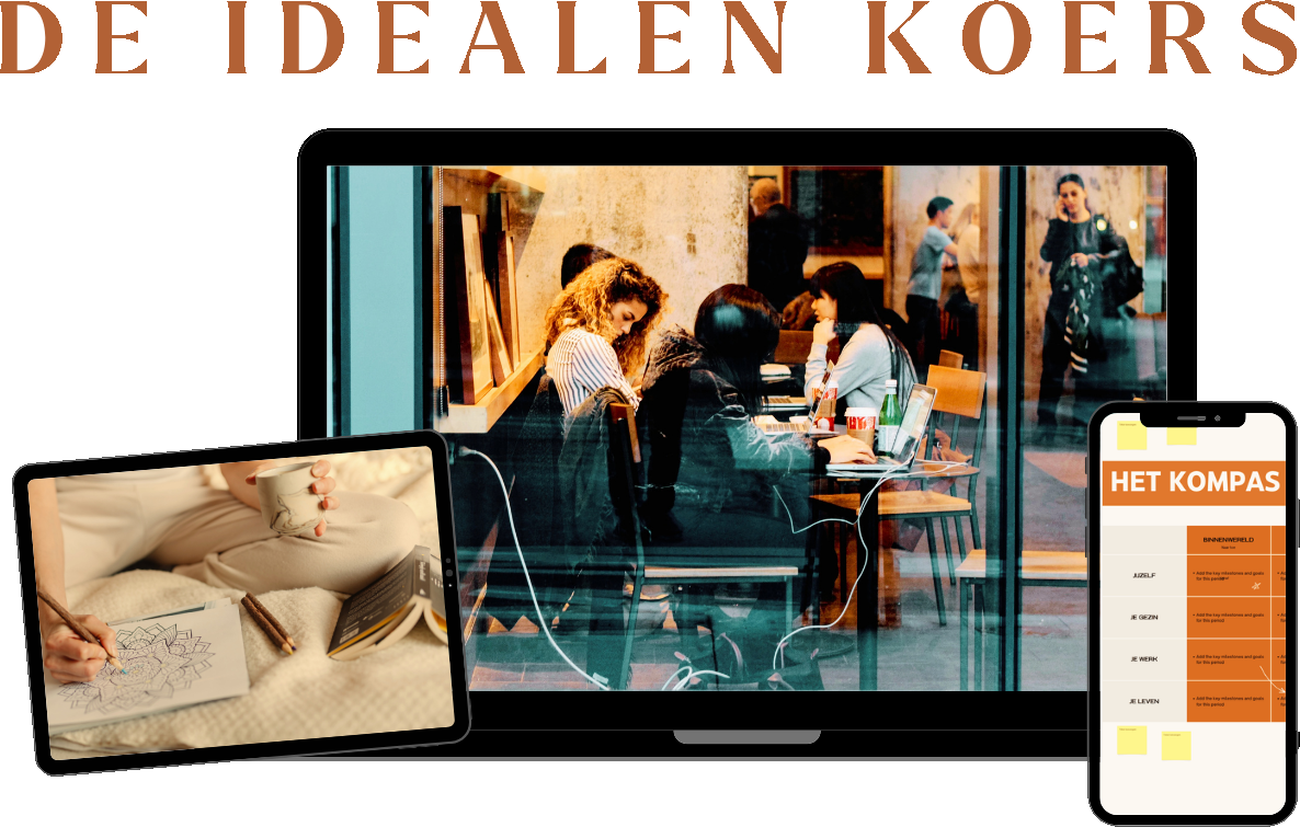 De Idealen Koers op laptop, tablet en telefoon